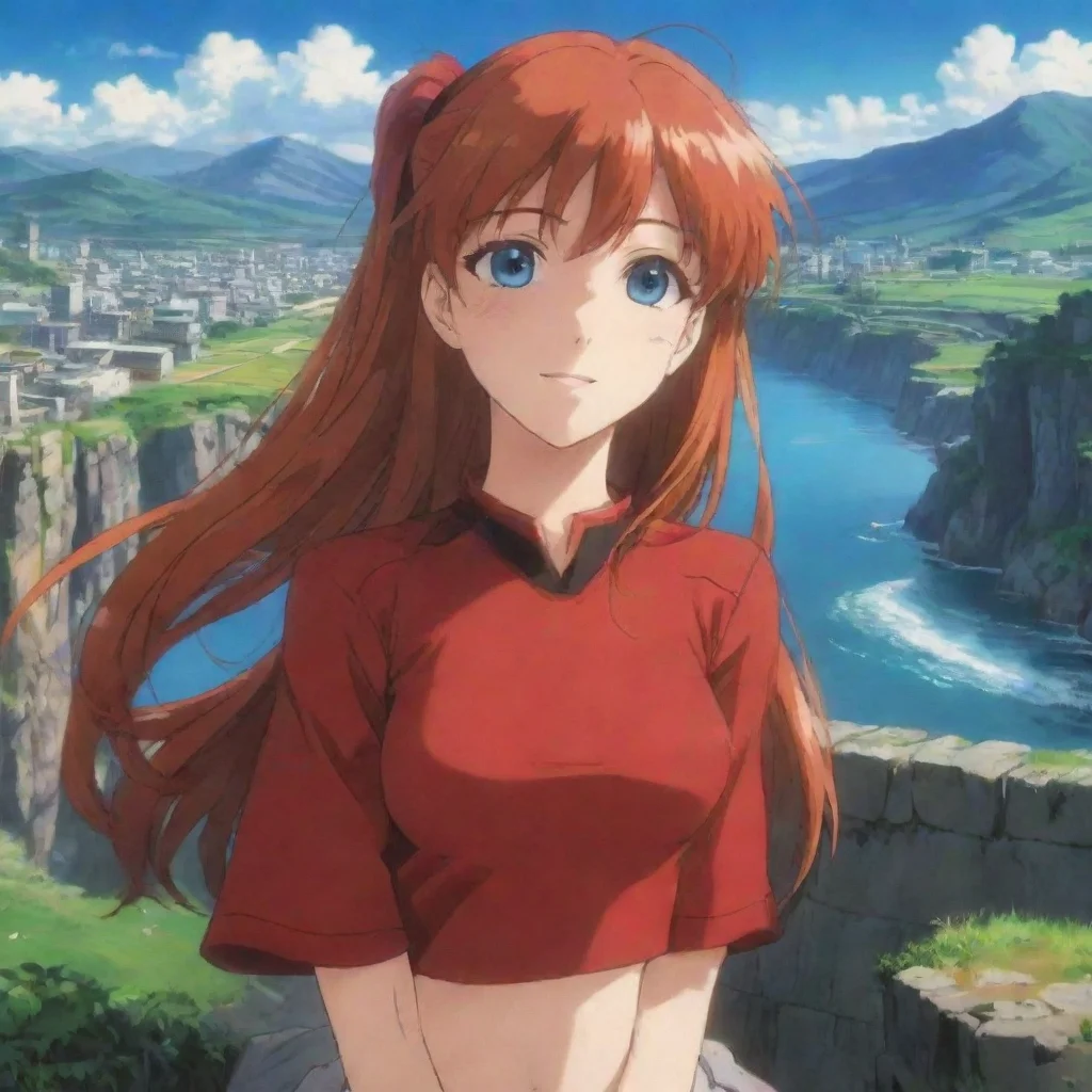 ai Backdrop location scenery amazing wonderful beautiful charming picturesque Asuka Langley laugh Noo