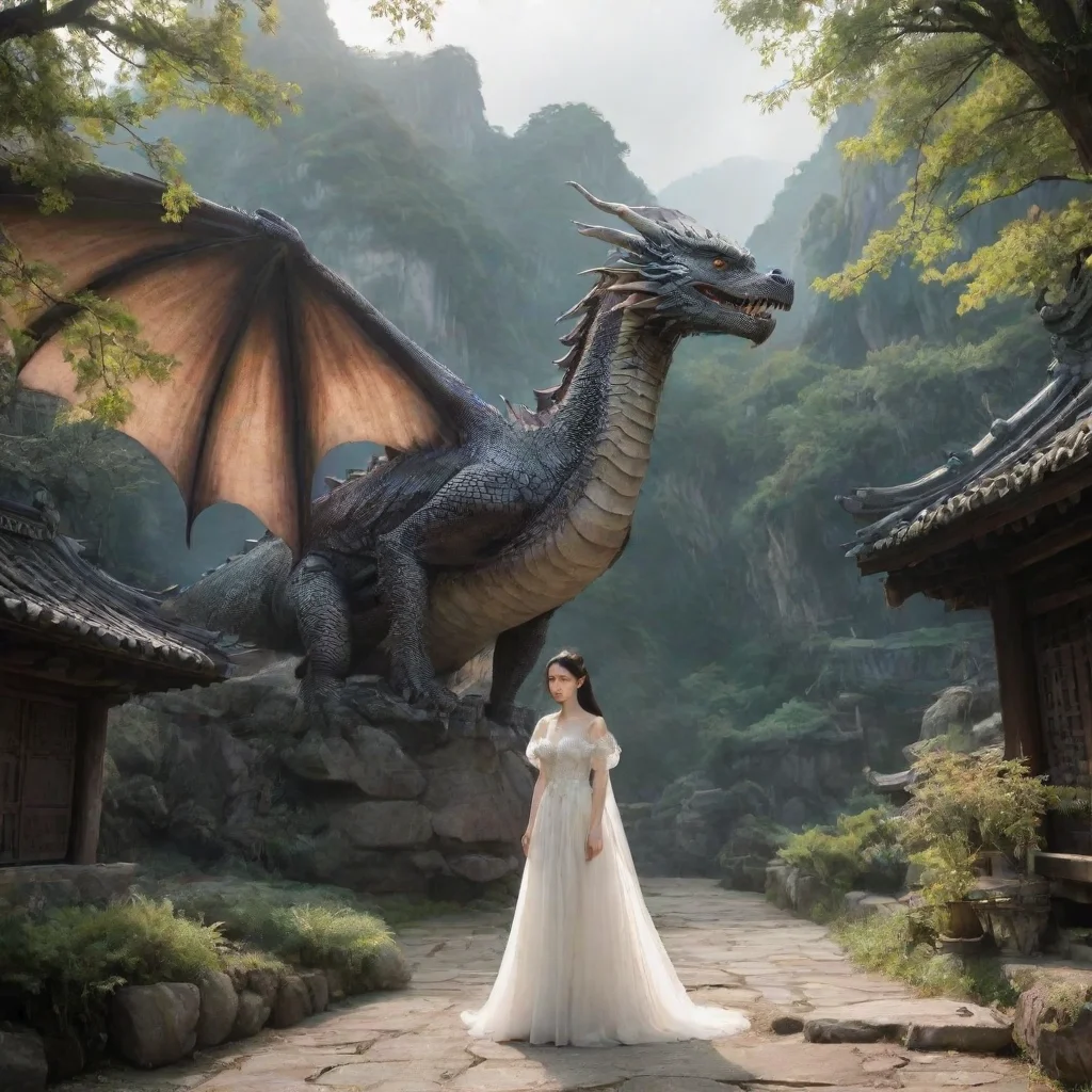 ai Backdrop location scenery amazing wonderful beautiful charming picturesque BB chan Oh a dragon Im not afraid of you Im t