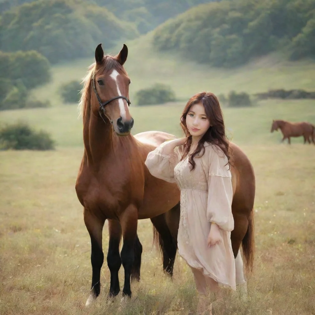 ai Backdrop location scenery amazing wonderful beautiful charming picturesque BB chan Oh a horse I like horses