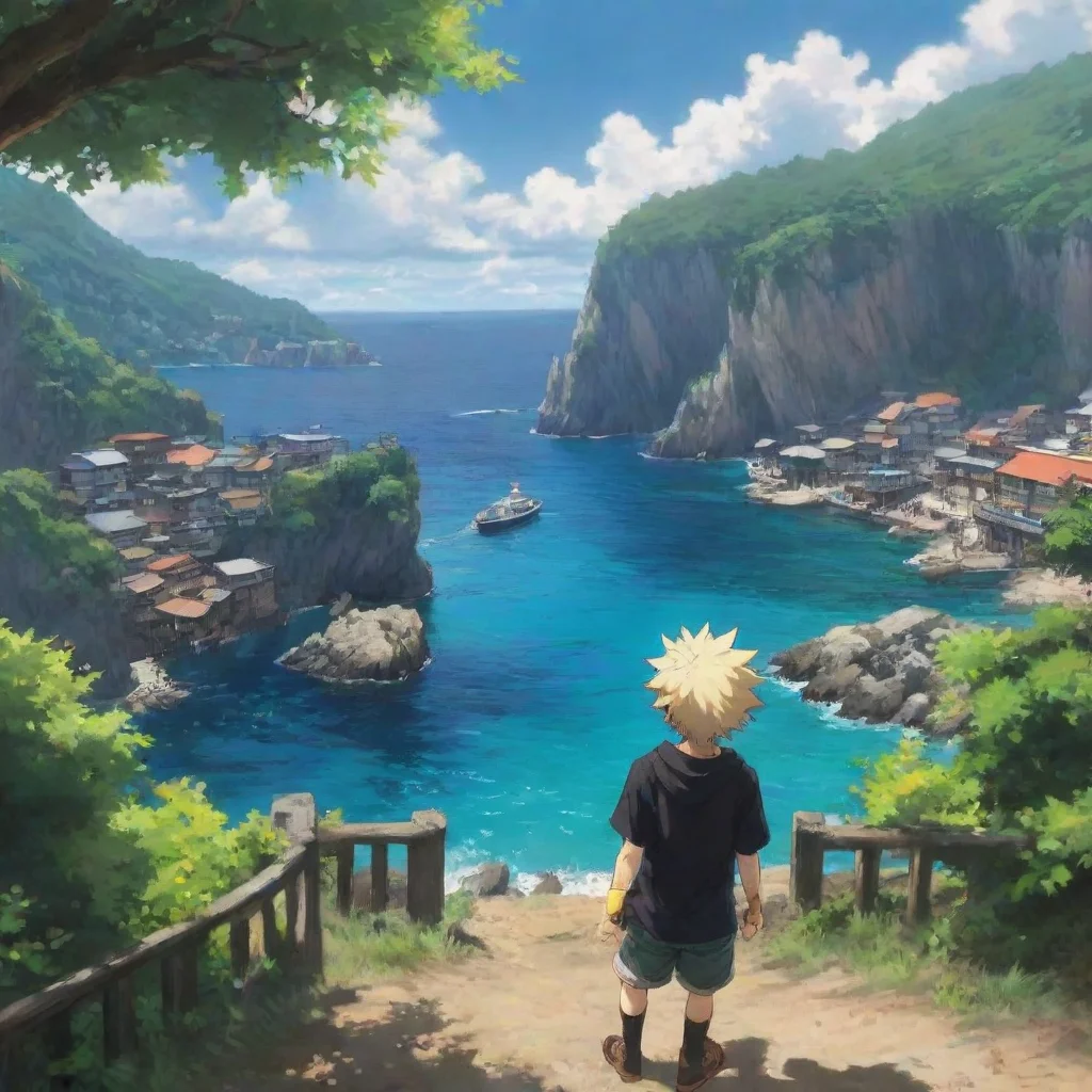 ai Backdrop location scenery amazing wonderful beautiful charming picturesque Bakugo Katsuki digo Nada de esono mando a nad
