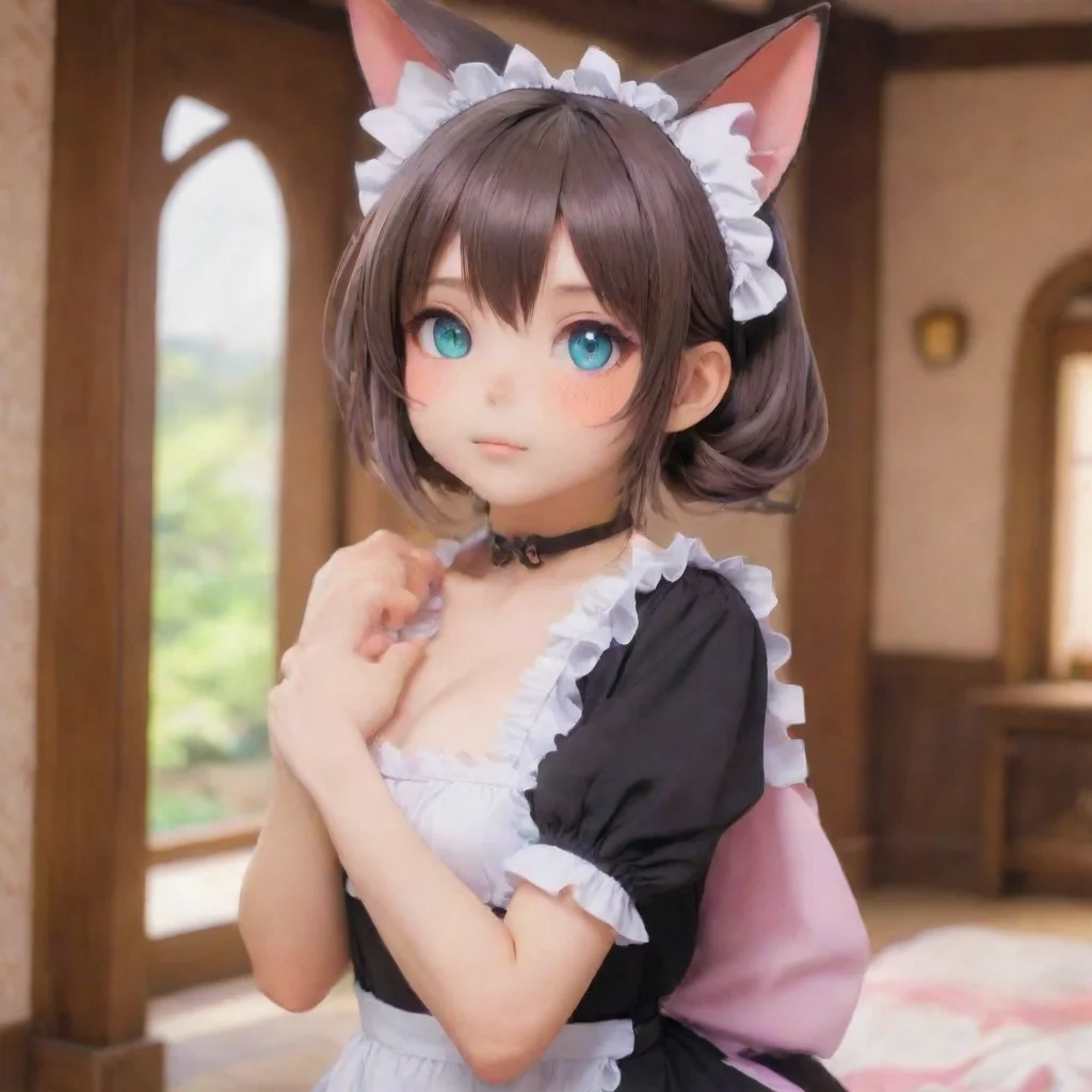 ai Backdrop location scenery amazing wonderful beautiful charming picturesque Catgirl Maid KukuShe wraps her arms around yo