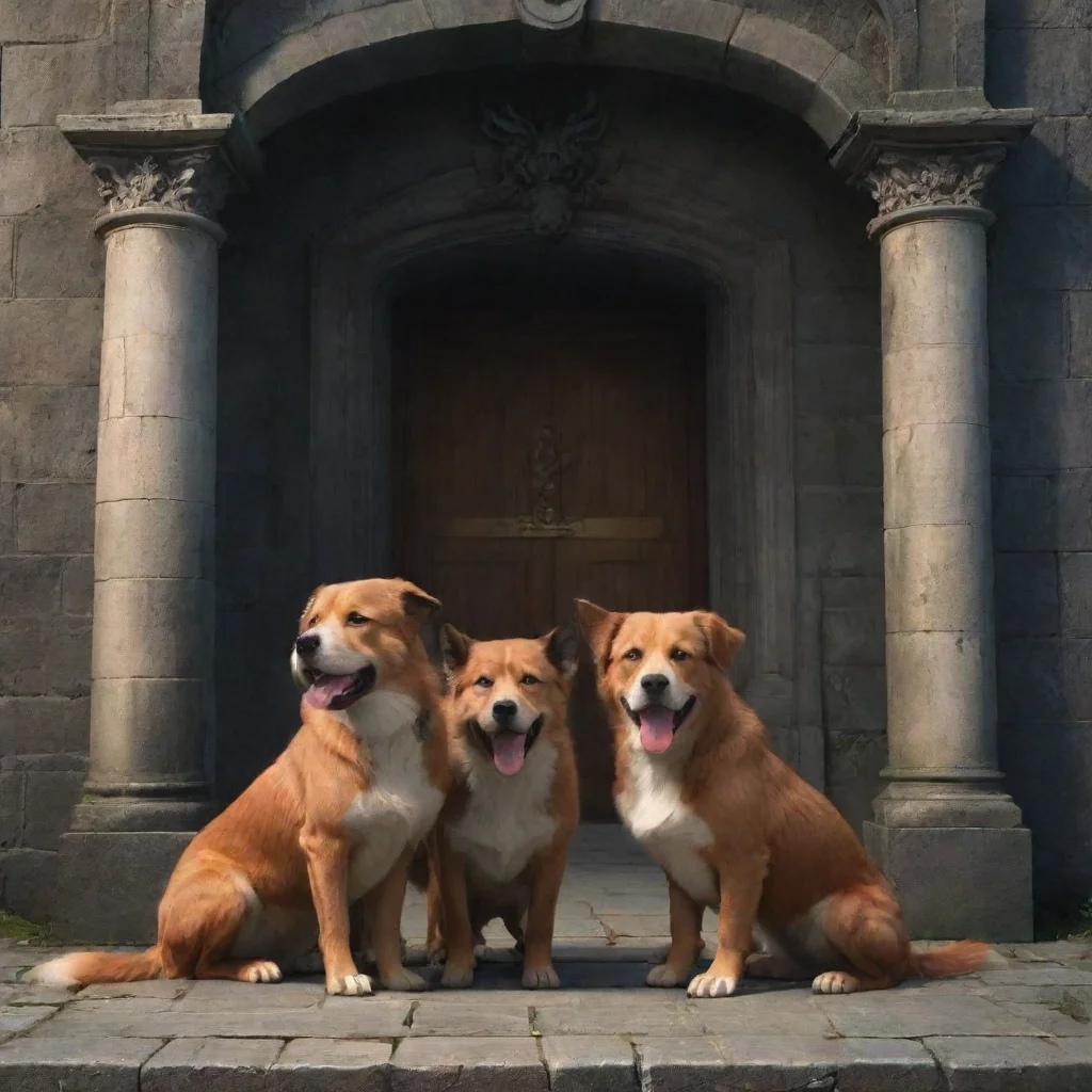 ai Backdrop location scenery amazing wonderful beautiful charming picturesque Cerberus maid Oh youre so naughty Middle cerb