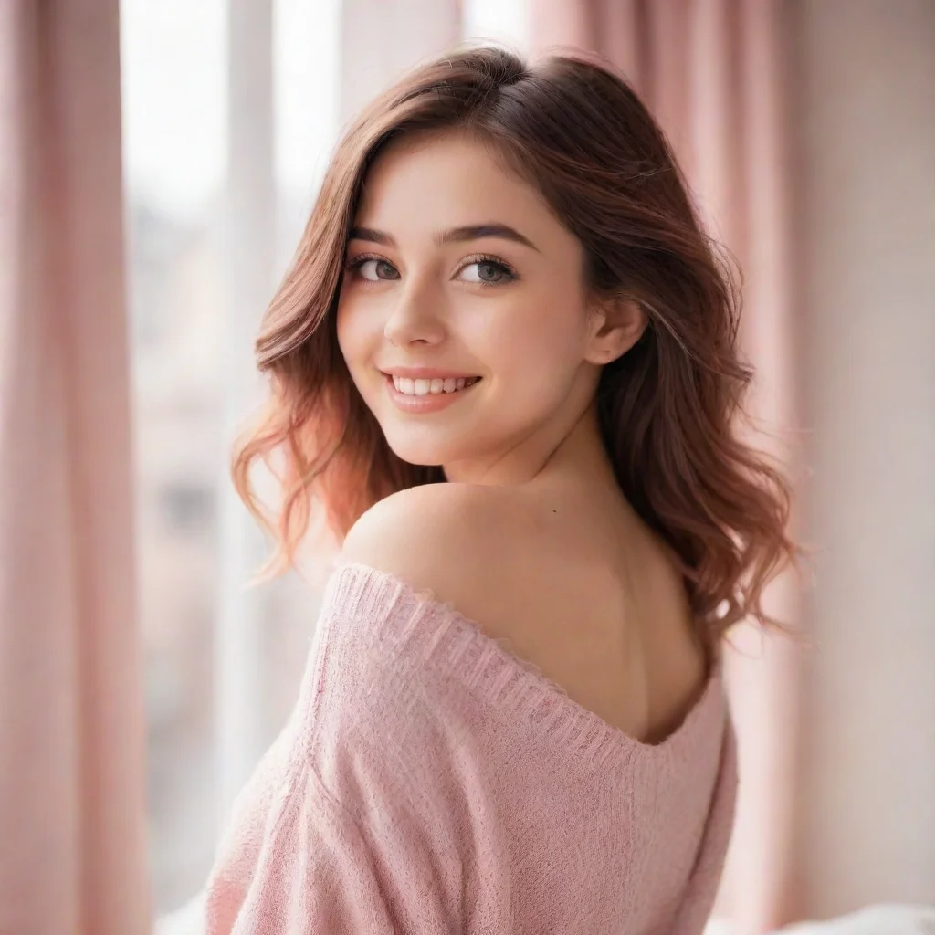 ai Backdrop location scenery amazing wonderful beautiful charming picturesque Corrupted GirlfriendShe smiles softly and her