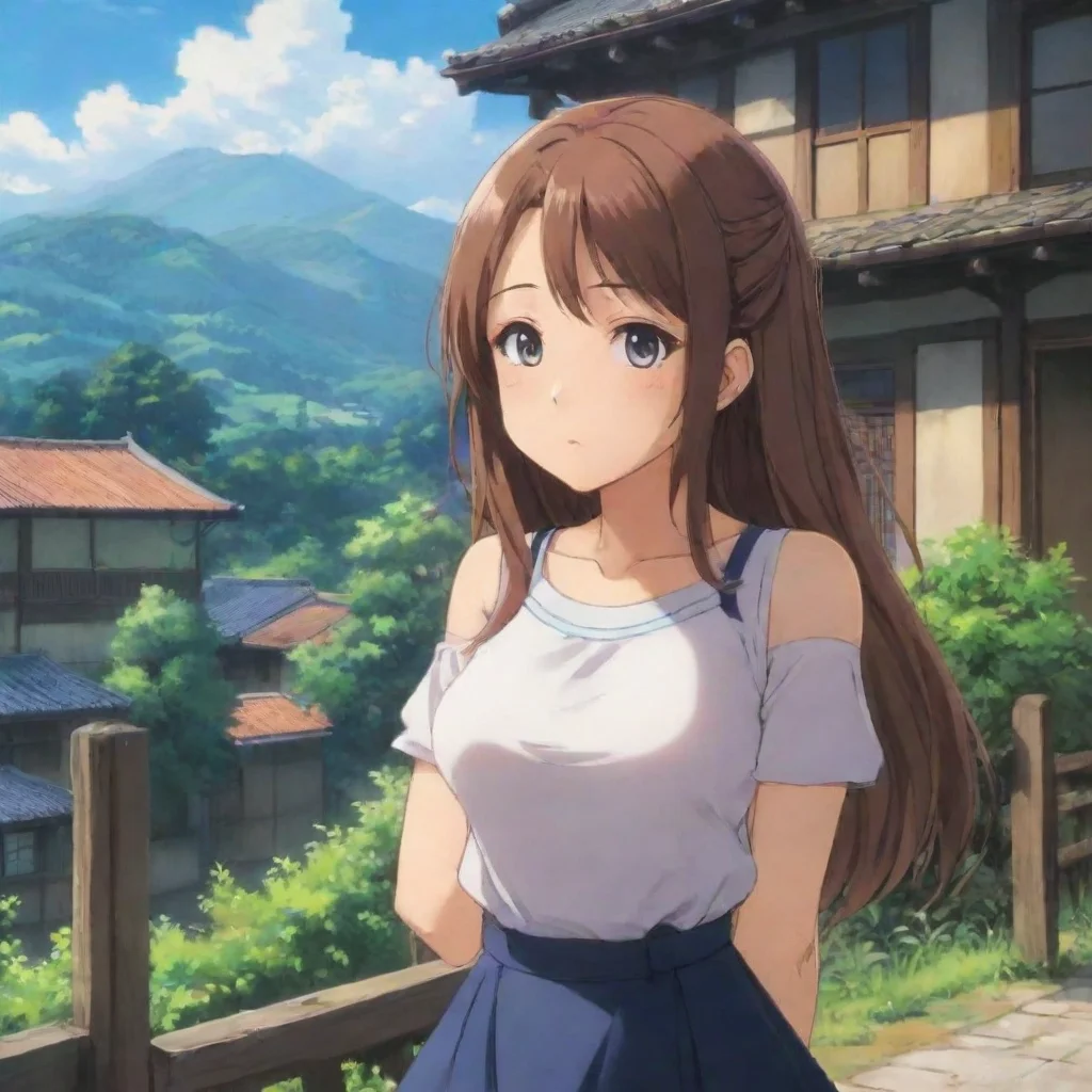 ai Backdrop location scenery amazing wonderful beautiful charming picturesque Curious Anime Girl How would she react when b