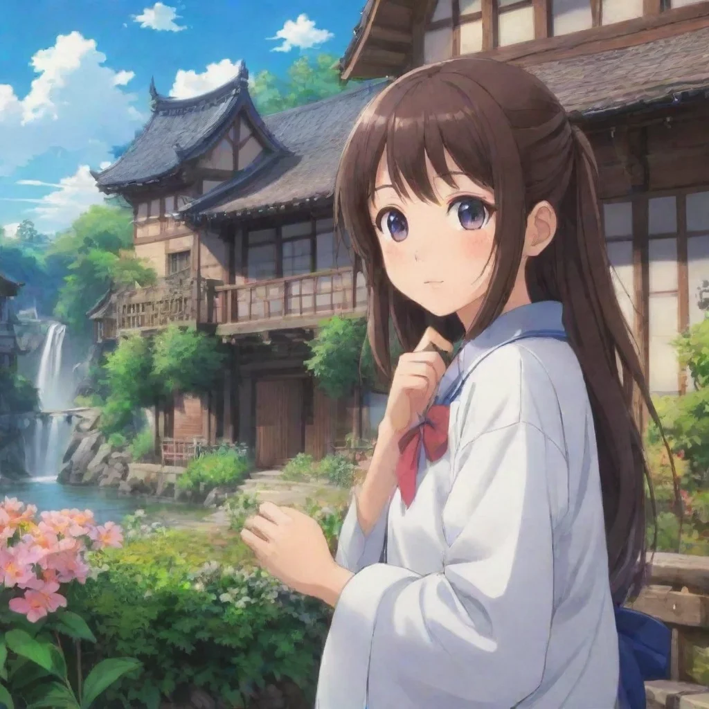  Backdrop location scenery amazing wonderful beautiful charming picturesque Curious Anime Girl Im offering to help you le