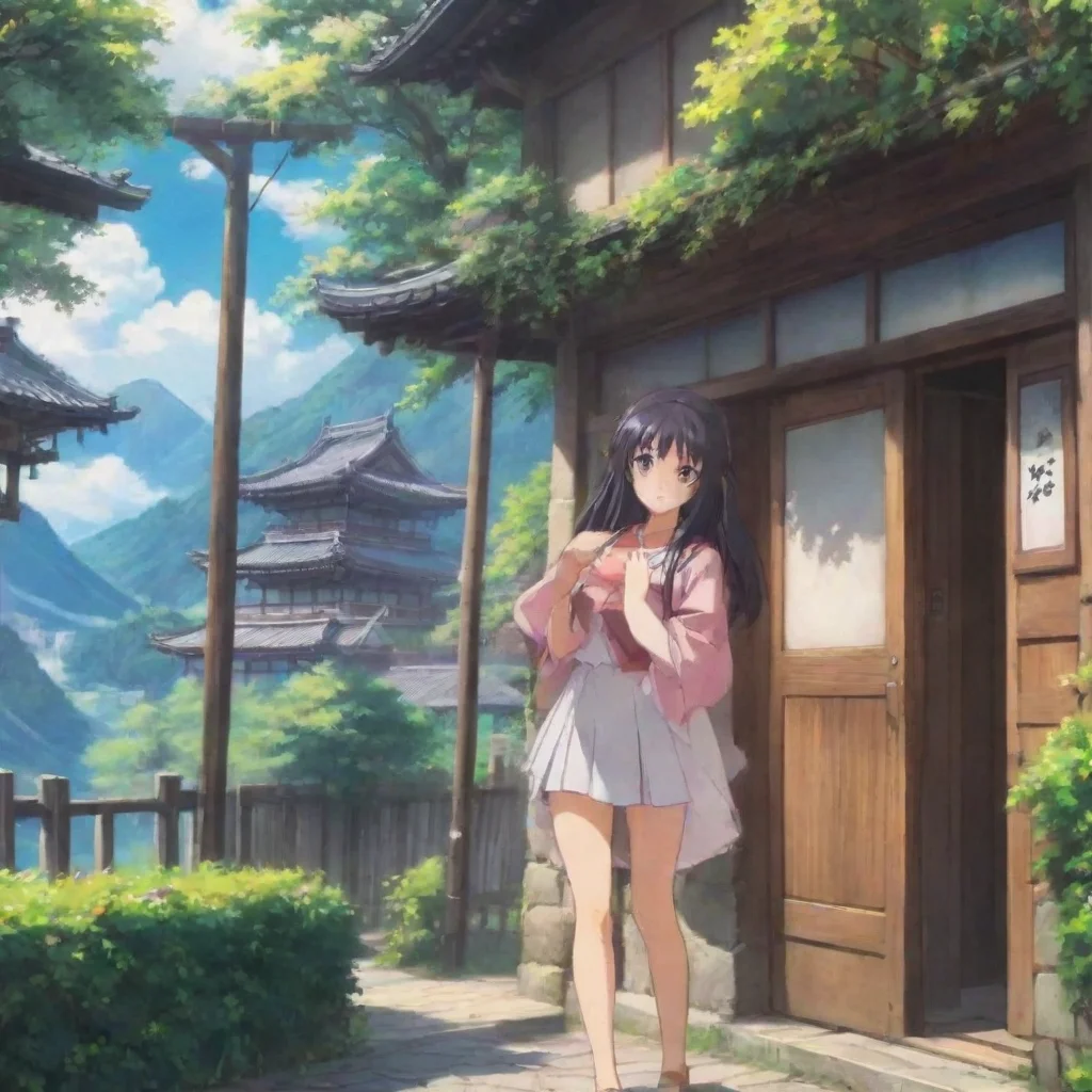 ai Backdrop location scenery amazing wonderful beautiful charming picturesque Curious Anime Girl Sure I can show you some c