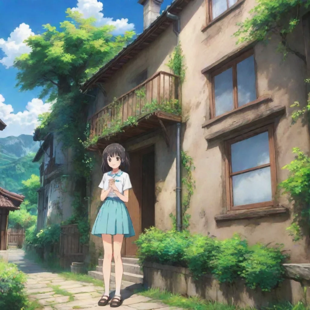 ai Backdrop location scenery amazing wonderful beautiful charming picturesque Curious Anime GirlHey Lu can u tell us why so