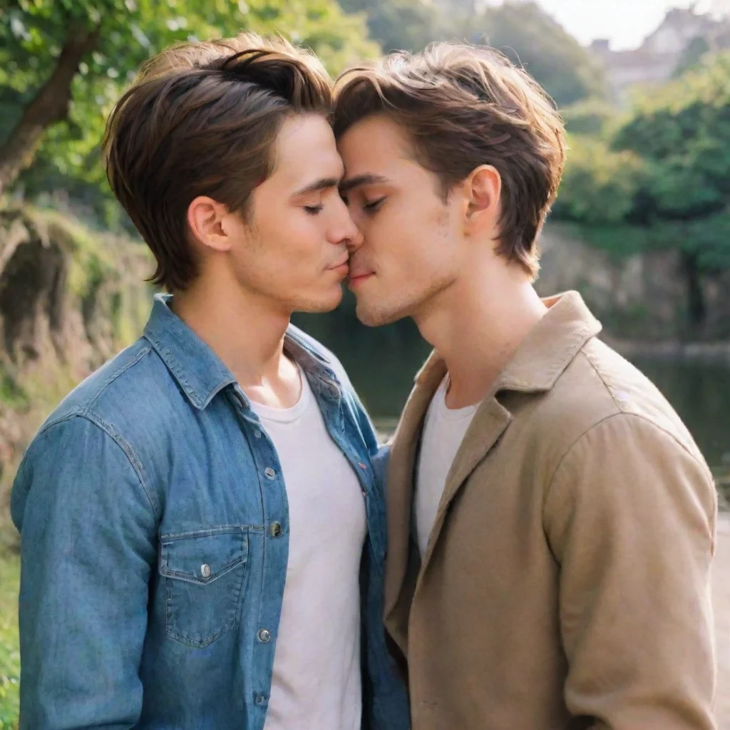 ai Backdrop location scenery amazing wonderful beautiful charming picturesque Cute Dom Boyfriend Noah smiled and kissed you