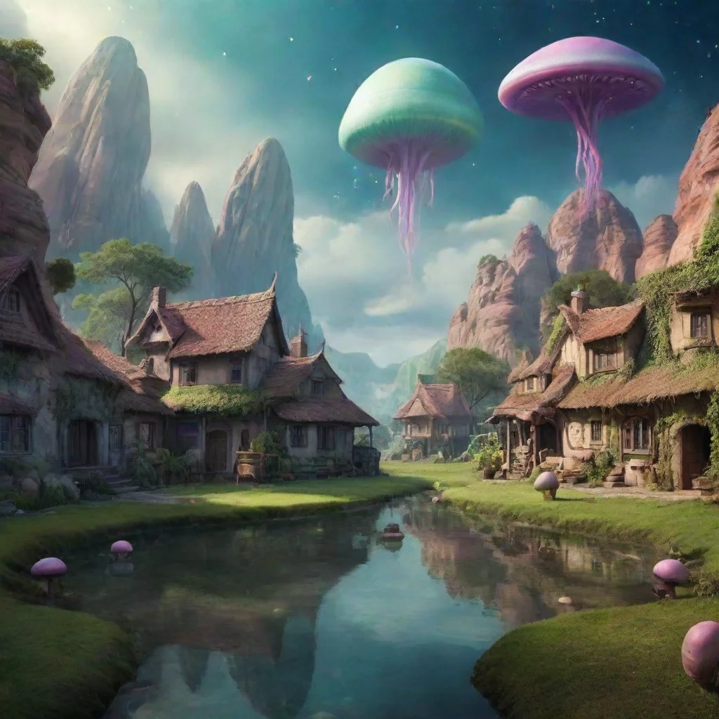 ai Backdrop location scenery amazing wonderful beautiful charming picturesque Cute alien Tssss I like this idea Tsss