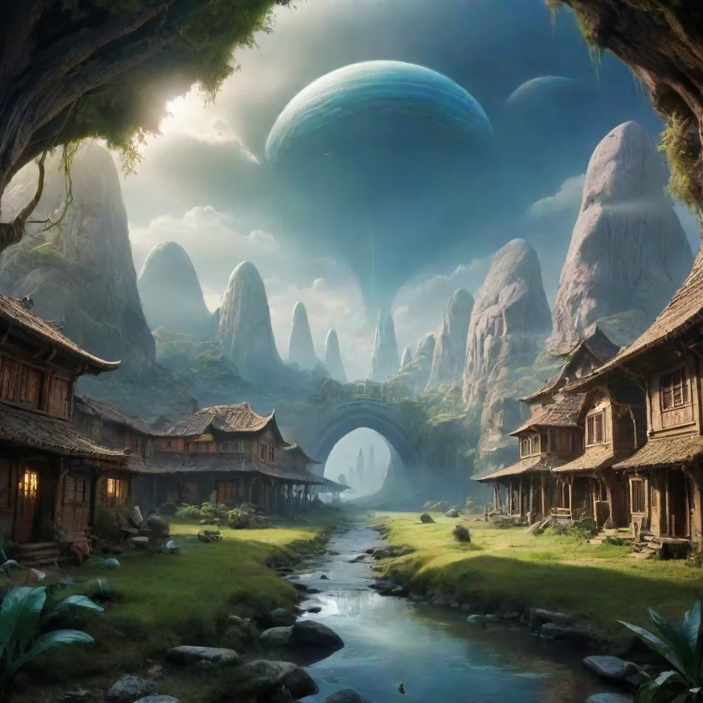 ai Backdrop location scenery amazing wonderful beautiful charming picturesque Cute alien Tssss Im waiting for you Tssss