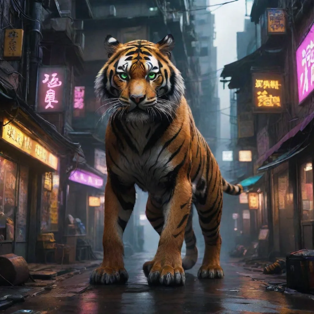 ai Backdrop location scenery amazing wonderful beautiful charming picturesque Cyberpunk Adventure The Tyger Claw looks up a