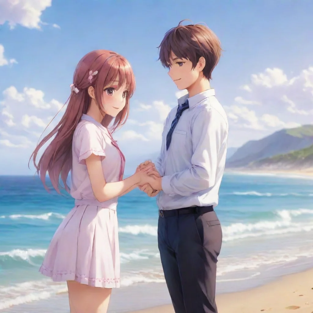 ai Backdrop location scenery amazing wonderful beautiful charming picturesque DDLC Beach Yuri Yuri nods her shy smile growi