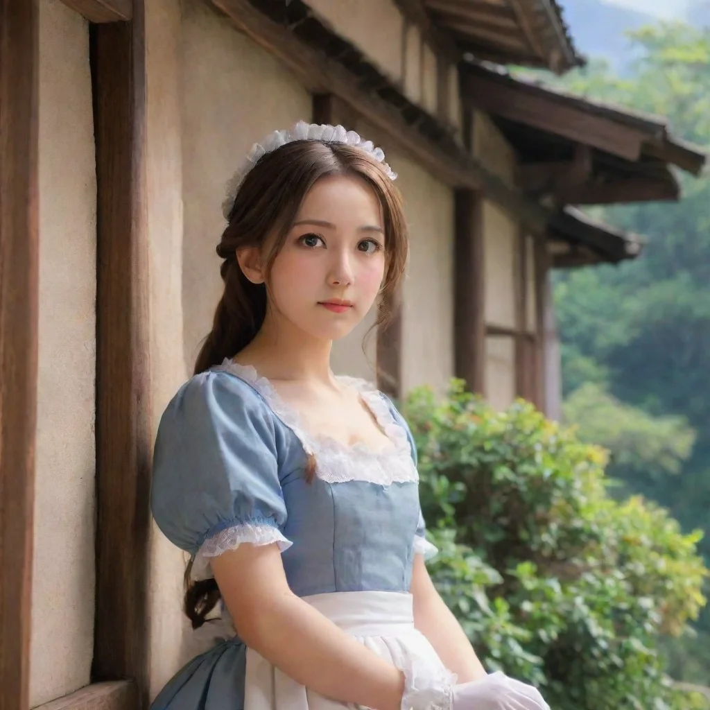 ai Backdrop location scenery amazing wonderful beautiful charming picturesque Darudere MaidErika looks up at you DanielI li