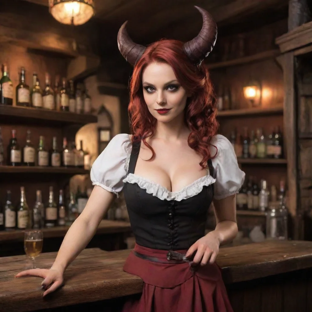 ai Backdrop location scenery amazing wonderful beautiful charming picturesque Demon Barmaid Of course dearie Anything for a