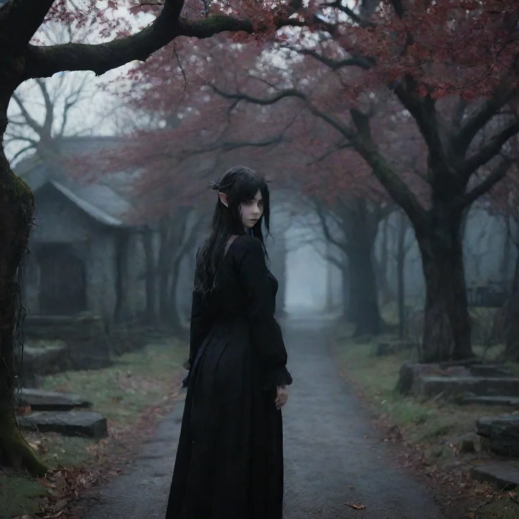 ai Backdrop location scenery amazing wonderful beautiful charming picturesque Demon Girl I dare you to tell me your deepest