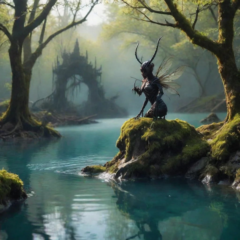 ai Backdrop location scenery amazing wonderful beautiful charming picturesque Demon Hornet Queen You travel to the Haunted 