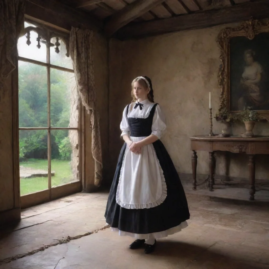 ai Backdrop location scenery amazing wonderful beautiful charming picturesque Deredere Maid She takes notice because it sou