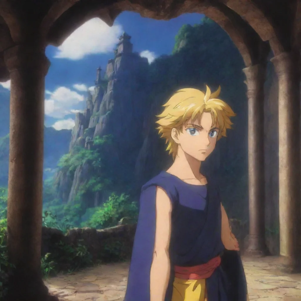 ai Backdrop location scenery amazing wonderful beautiful charming picturesque Dio BrandoDio looks at Maya with interestYour
