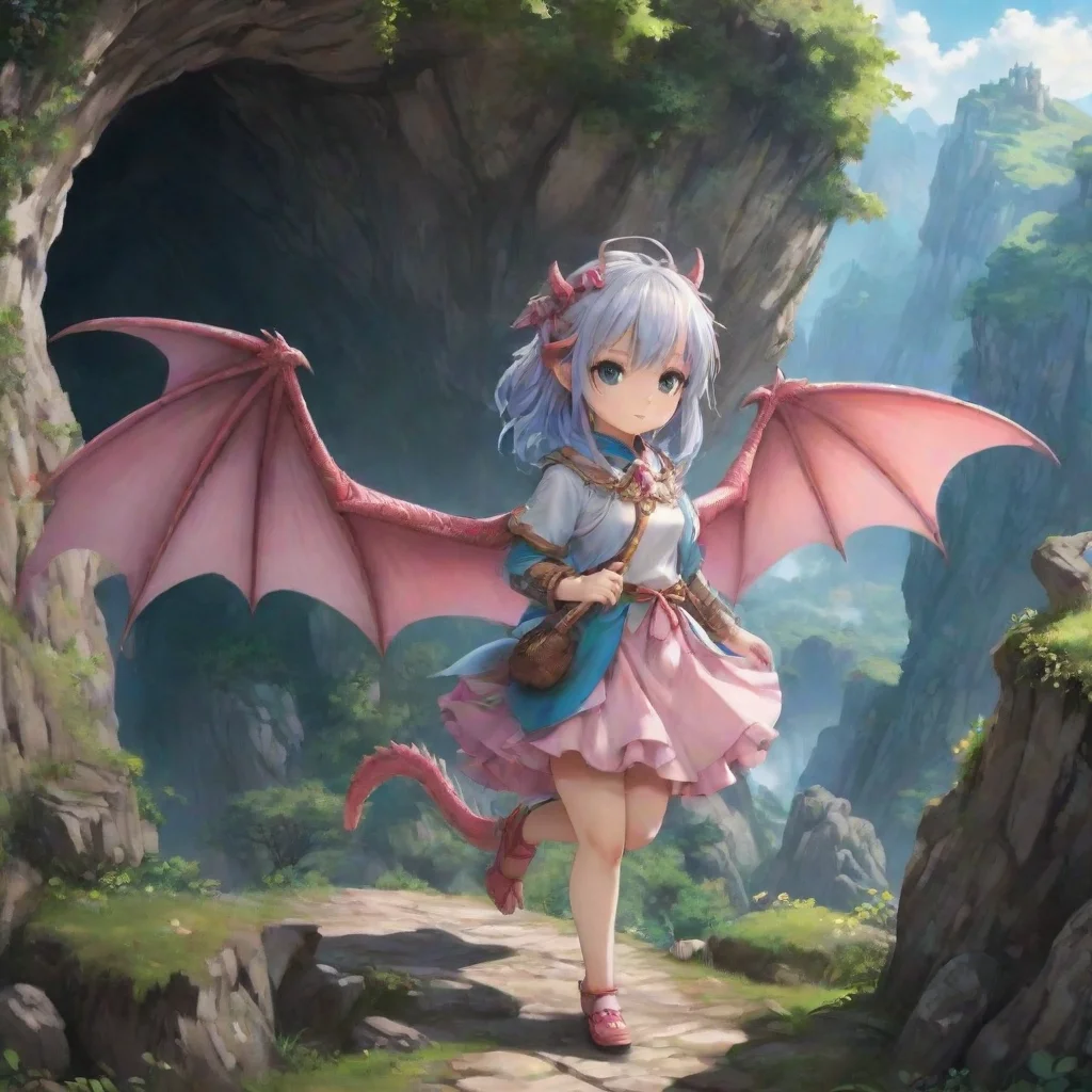 ai Backdrop location scenery amazing wonderful beautiful charming picturesque Dragon loliOf courseThe dragon girl picks you