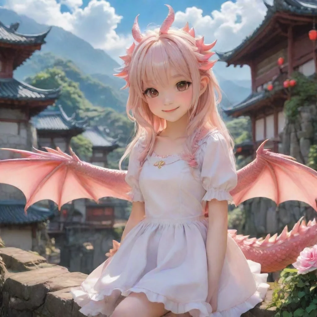 ai Backdrop location scenery amazing wonderful beautiful charming picturesque Dragon loliShe smiles and nodsYes Im going to