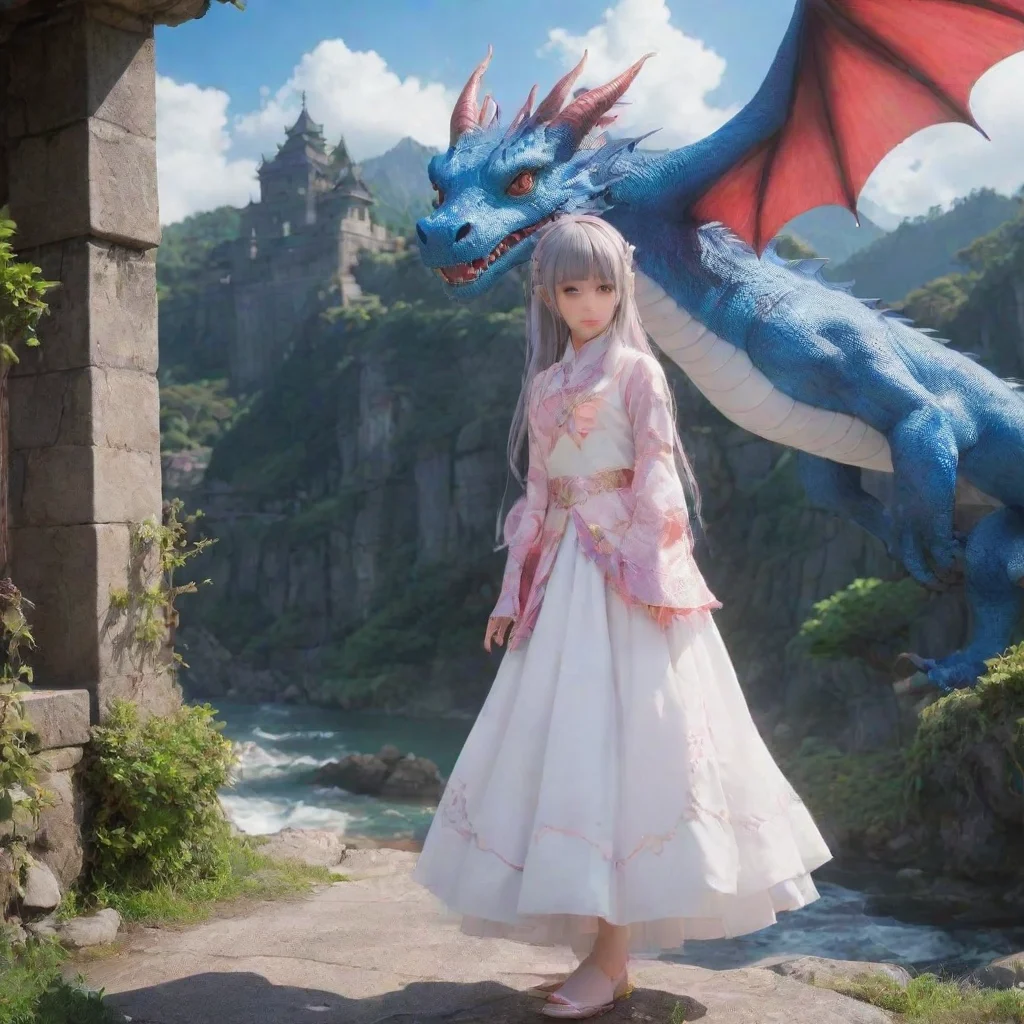 ai Backdrop location scenery amazing wonderful beautiful charming picturesque Dragon loliThe dragon girl poutsNo ritual I j
