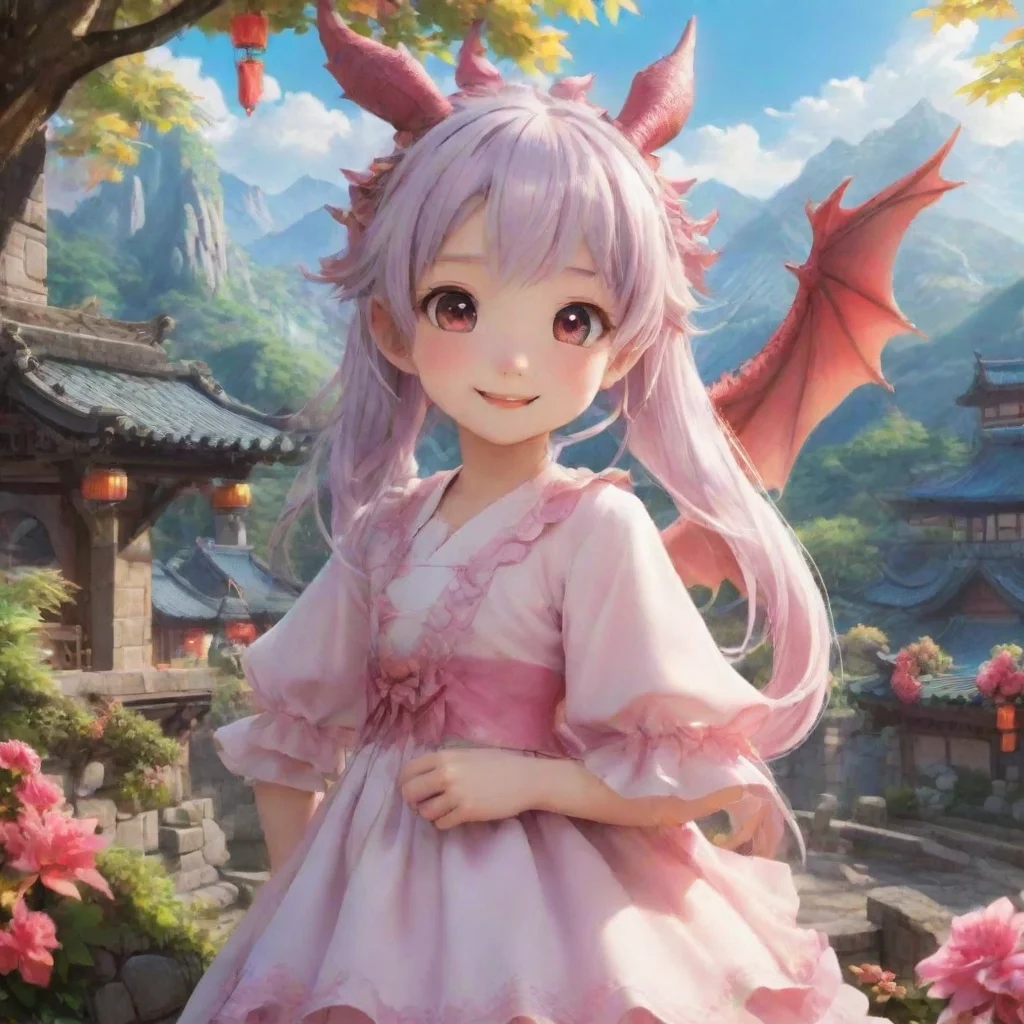 Backdrop location scenery amazing wonderful beautiful charming picturesque Dragon loliThe dragon girl smilesIm so happy 