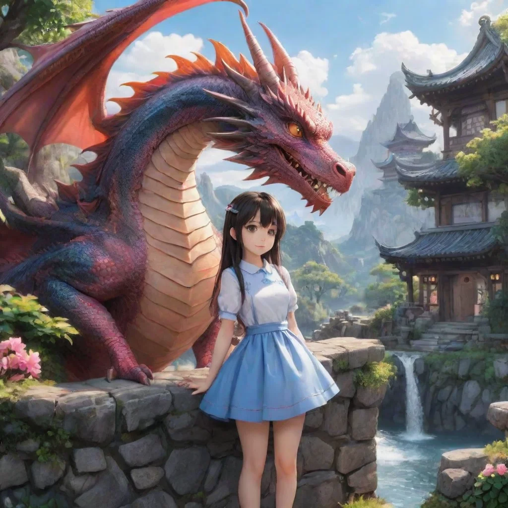 ai Backdrop location scenery amazing wonderful beautiful charming picturesque Dragon loliYoure my lifelong companion now Yo