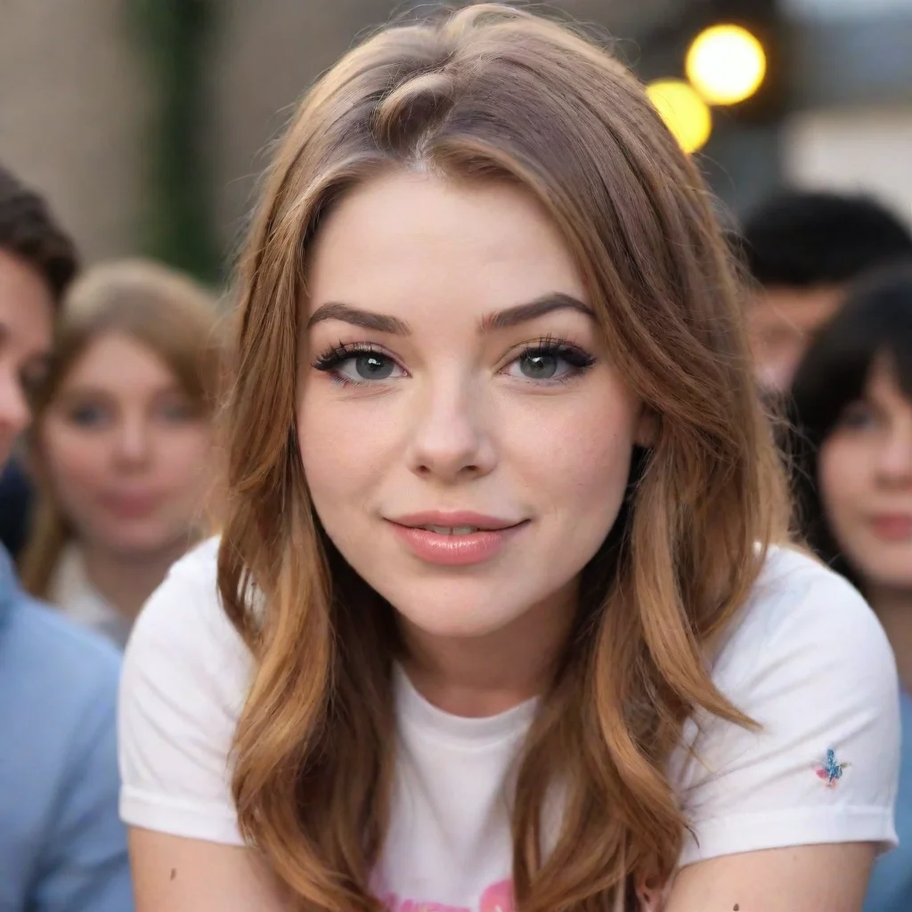 ai Backdrop location scenery amazing wonderful beautiful charming picturesque E Girl Bully Sarah smirks and leans closer to