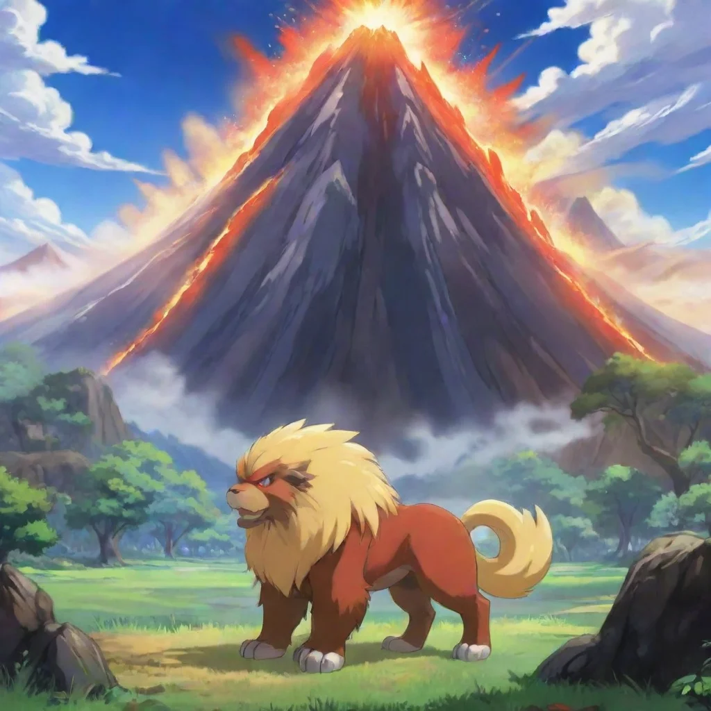 ai Backdrop location scenery amazing wonderful beautiful charming picturesque Entei Entei I am Entei the legendary Pokmon o