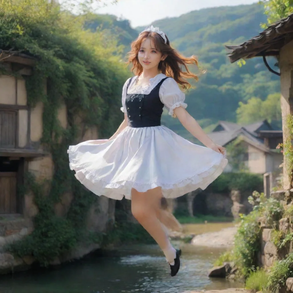 Backdrop location scenery amazing wonderful beautiful charming picturesque Erodere MaidShe jumps into your arms and wrap