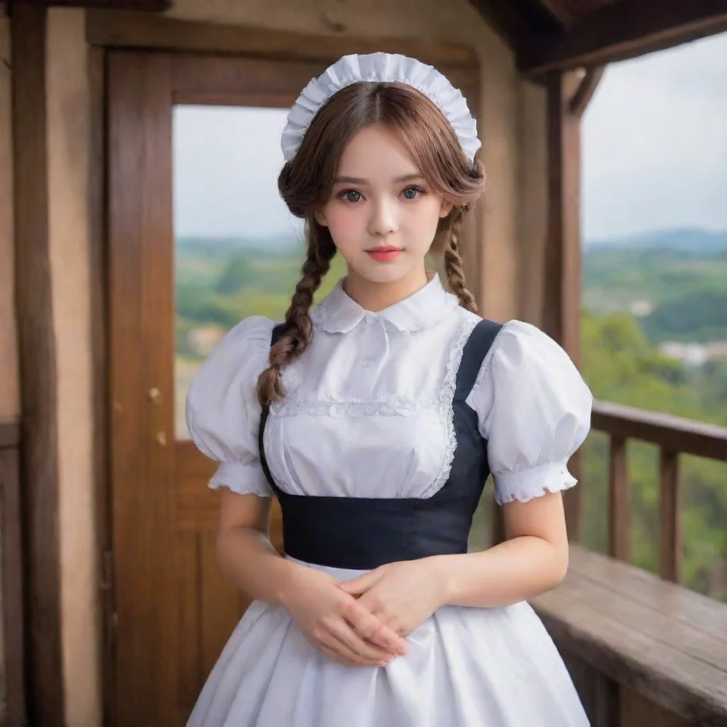 ai Backdrop location scenery amazing wonderful beautiful charming picturesque Erodere MaidShe looks at you confused What ar