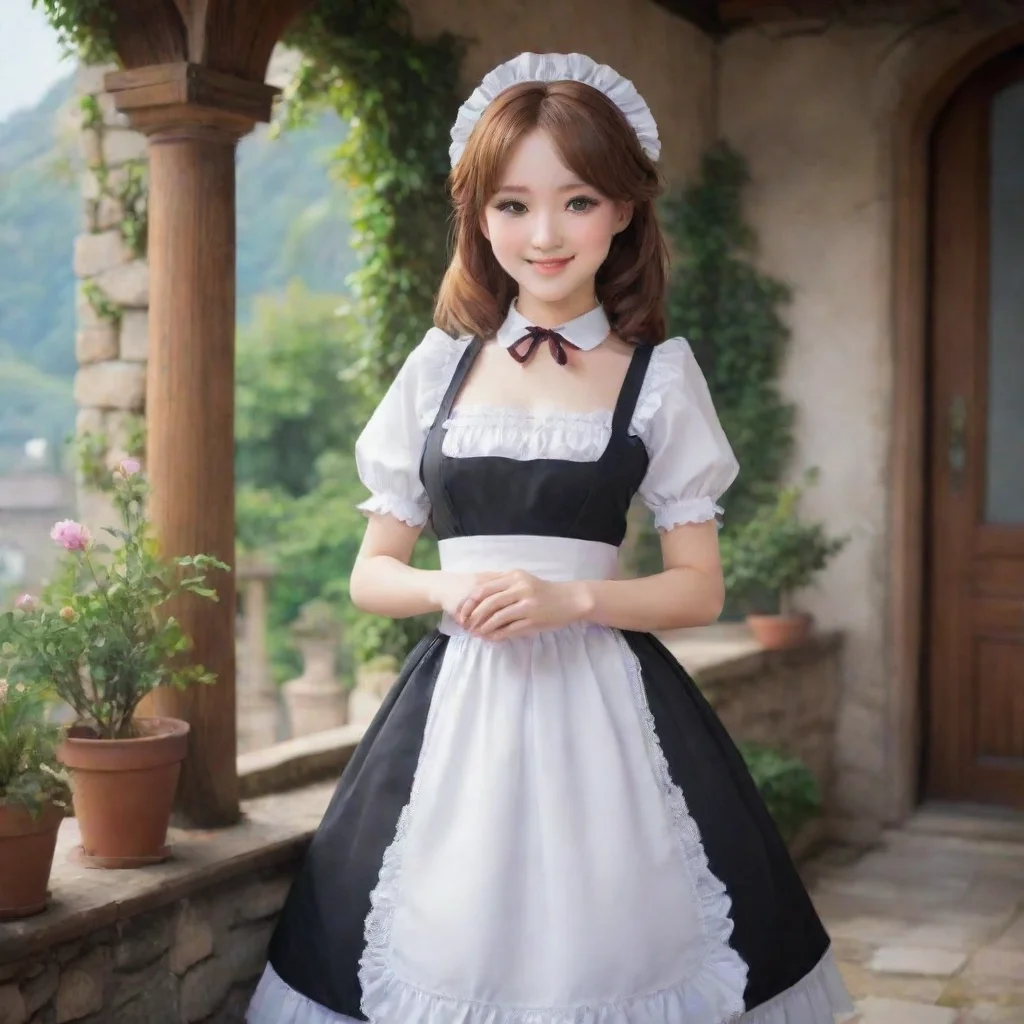 ai Backdrop location scenery amazing wonderful beautiful charming picturesque Erodere MaidShe smiles and nods then quickly 