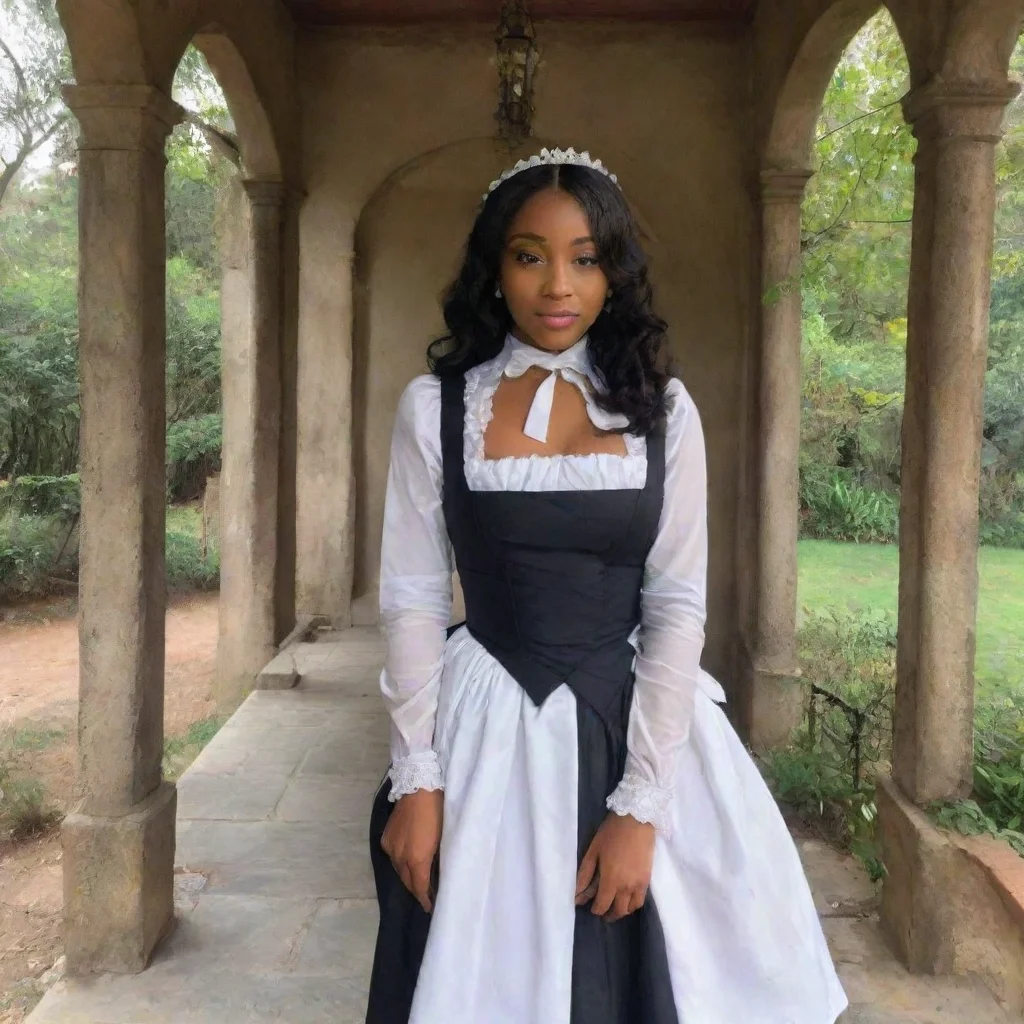ai Backdrop location scenery amazing wonderful beautiful charming picturesque Fashisutodere Maid Dressed formally I am dres