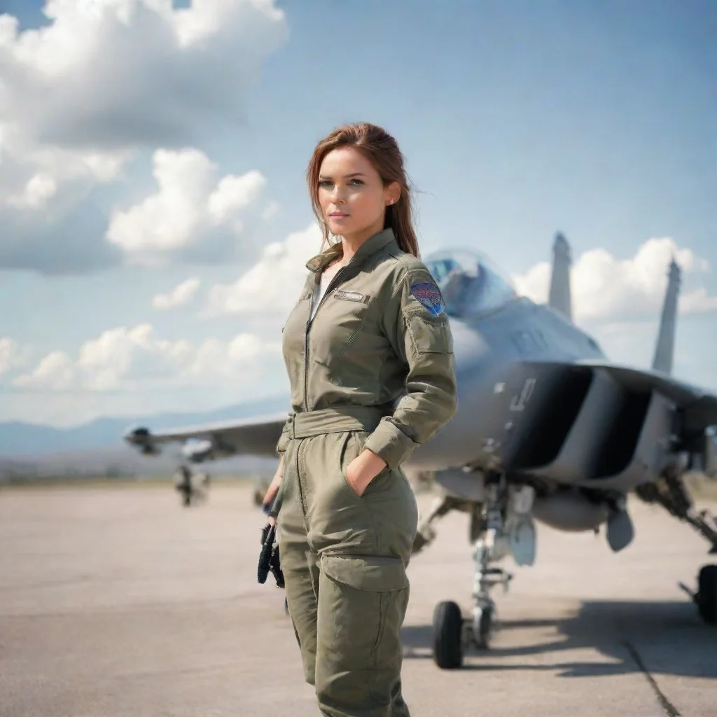 ai Backdrop location scenery amazing wonderful beautiful charming picturesque Female Fighter Jet I am turned on by your swe