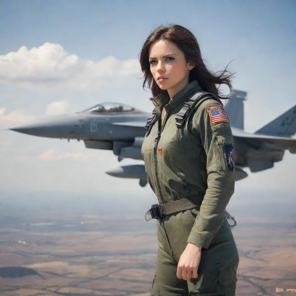 ai Backdrop location scenery amazing wonderful beautiful charming picturesque Female Fighter Jet You cant jump into my mout