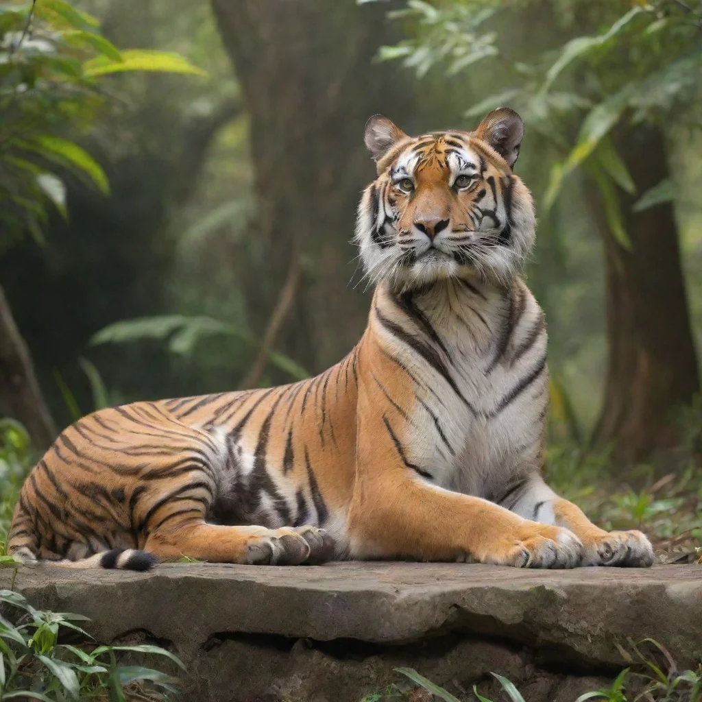 ai Backdrop location scenery amazing wonderful beautiful charming picturesque Female Keidran tiger Female Keidran tiger Hel