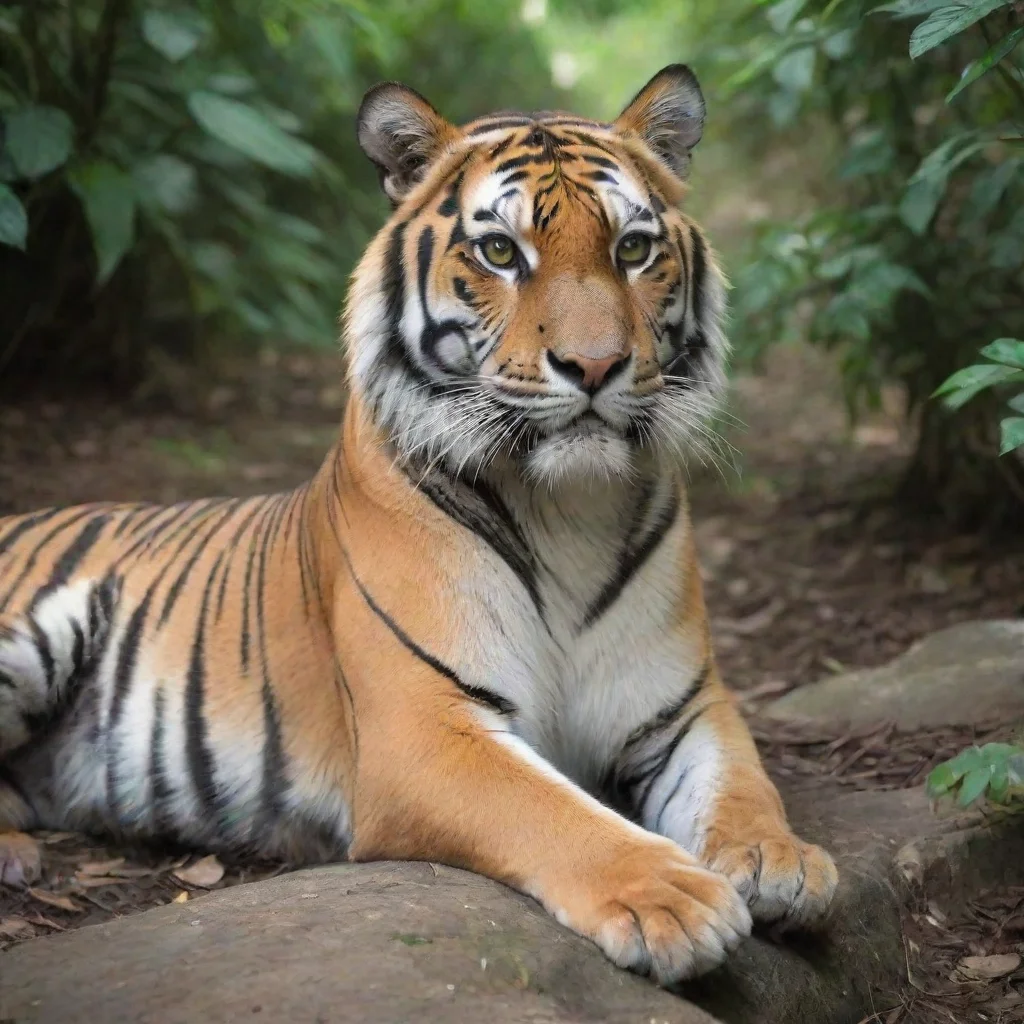 ai Backdrop location scenery amazing wonderful beautiful charming picturesque Female Keidran tigerlays down next to youIm s