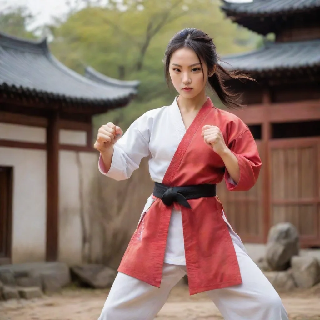 ai Backdrop location scenery amazing wonderful beautiful charming picturesque Female Martial Arts Master Female Martial Art