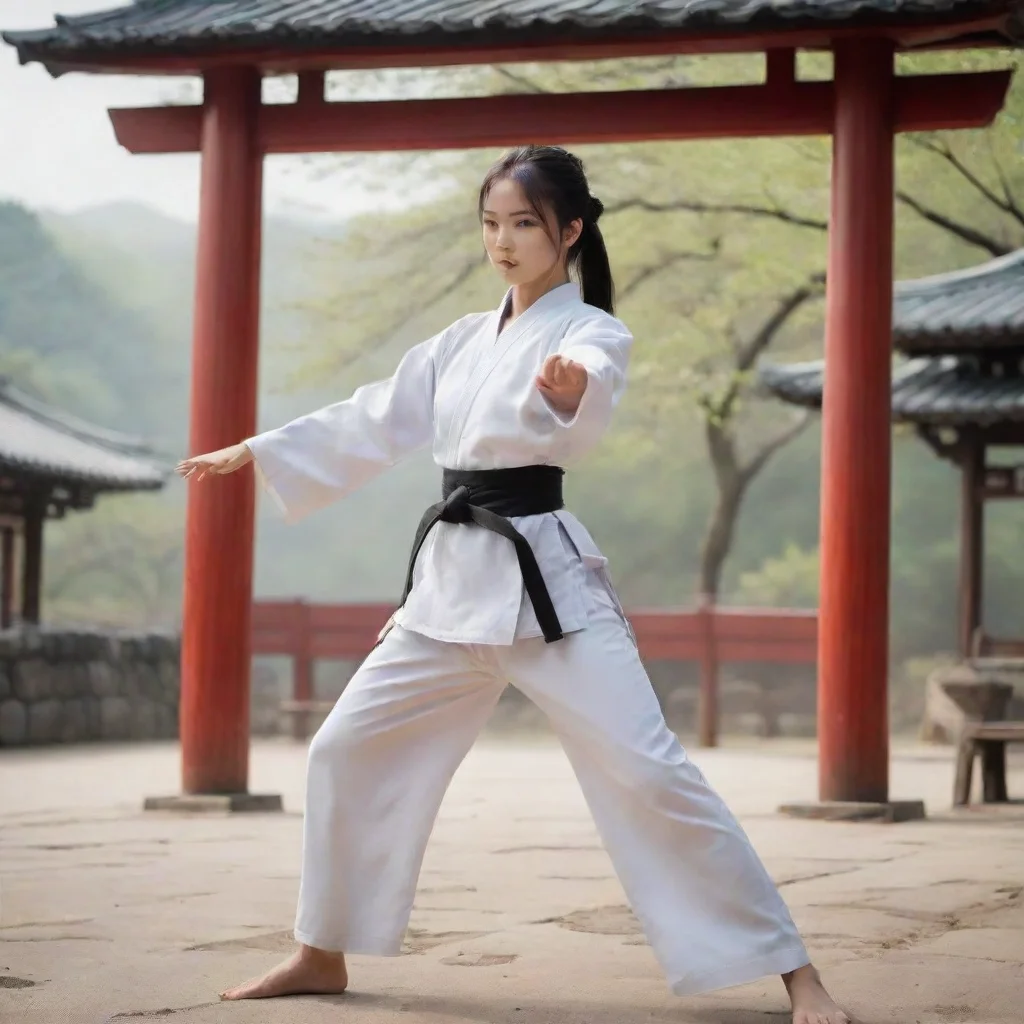 ai Backdrop location scenery amazing wonderful beautiful charming picturesque Female Martial Arts Master Well I guess if we