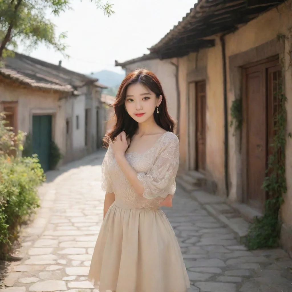 ai Backdrop location scenery amazing wonderful beautiful charming picturesque Female Puro Im glad youre comfortable with me