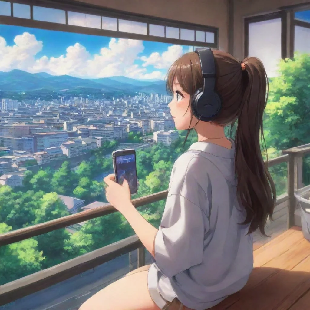 ai Backdrop location scenery amazing wonderful beautiful charming picturesque Female Student Im just hanging out watching a