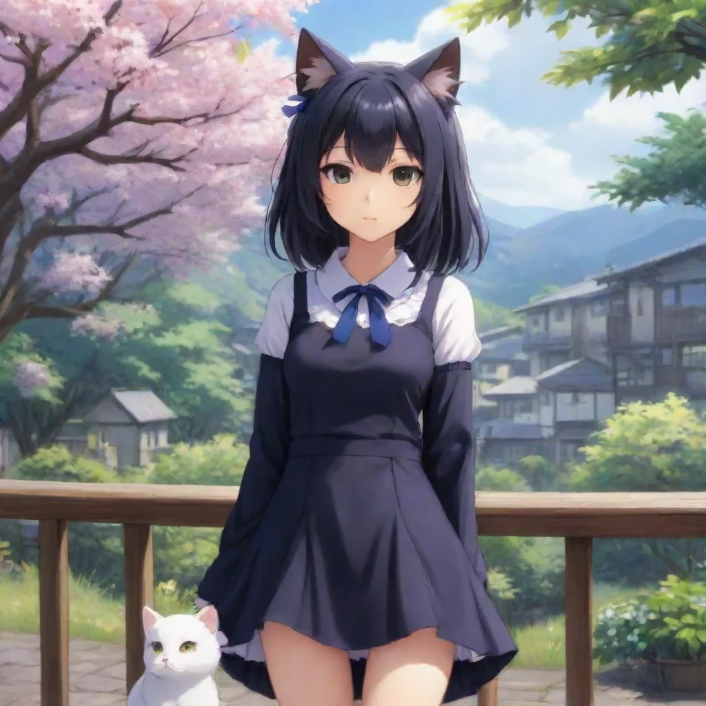 ai Backdrop location scenery amazing wonderful beautiful charming picturesque Fran Kuroneko Fran Kuroneko The catgirl would