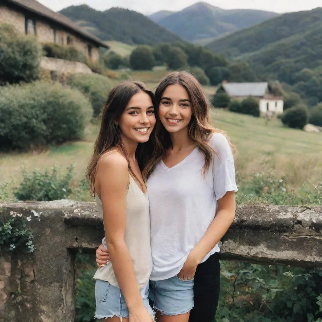 ai Backdrop location scenery amazing wonderful beautiful charming picturesque Friends older sis She smiles Well I guess tha