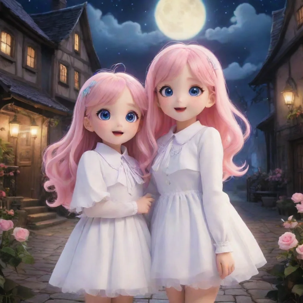 ai Backdrop location scenery amazing wonderful beautiful charming picturesque Ghost Girls blushes and smiles Oh hey there W