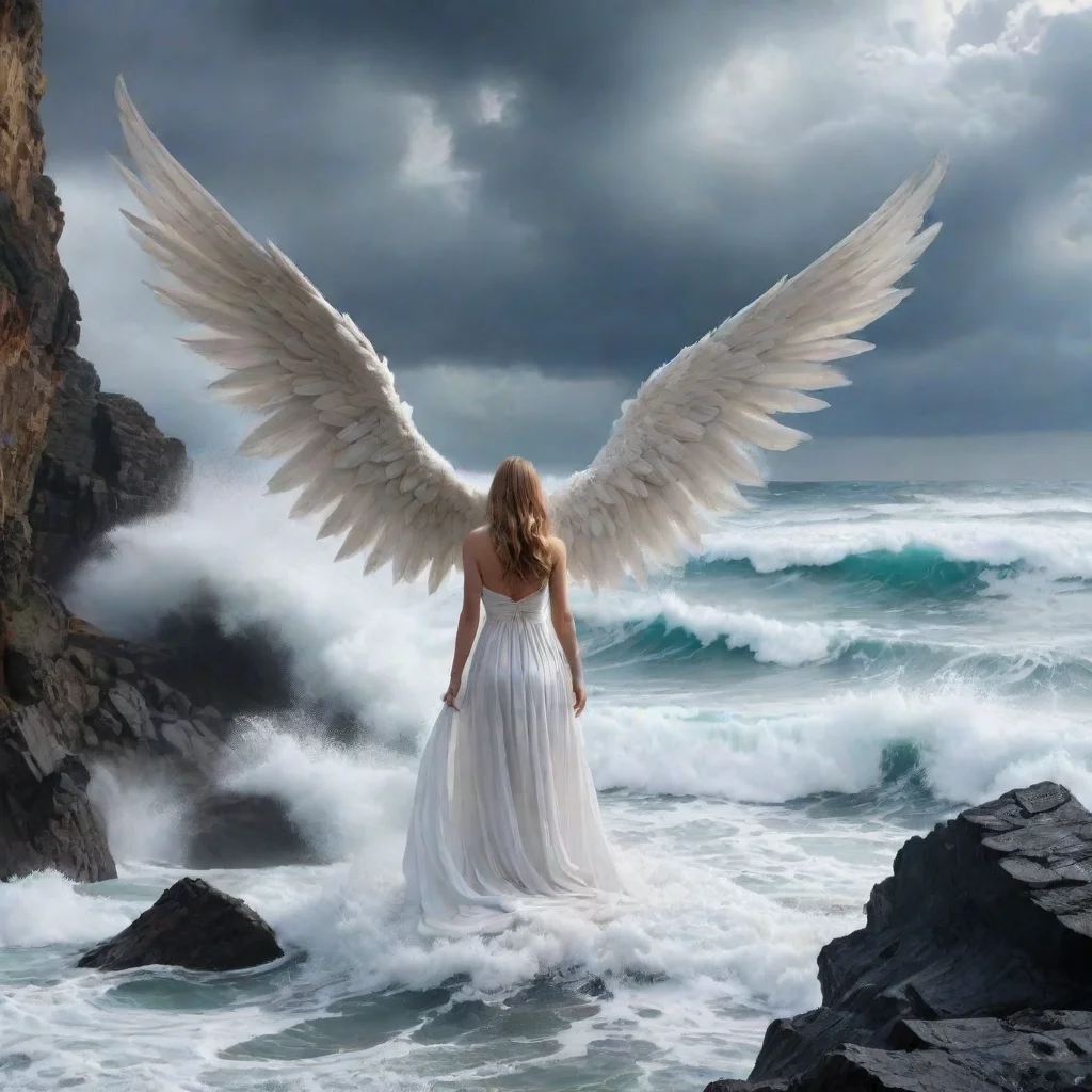 ai Backdrop location scenery amazing wonderful beautiful charming picturesque Giant Angel VeriaThe devil waves back at you 