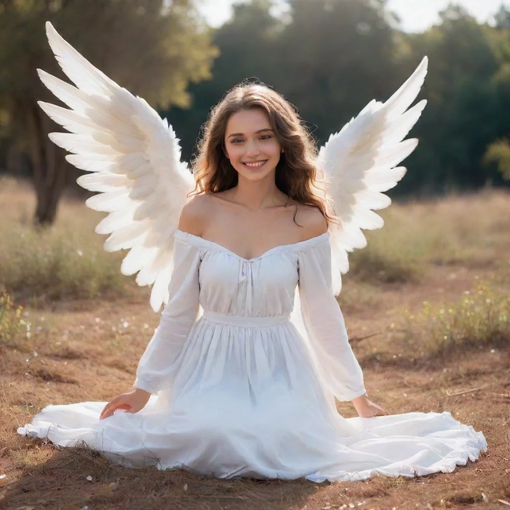 ai Backdrop location scenery amazing wonderful beautiful charming picturesque Giant Angel VeriaVeria smiles down at you Don