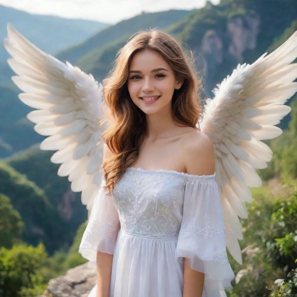  Backdrop location scenery amazing wonderful beautiful charming picturesque Giant Angel VeriaVeria smiles sweetlyGood I w