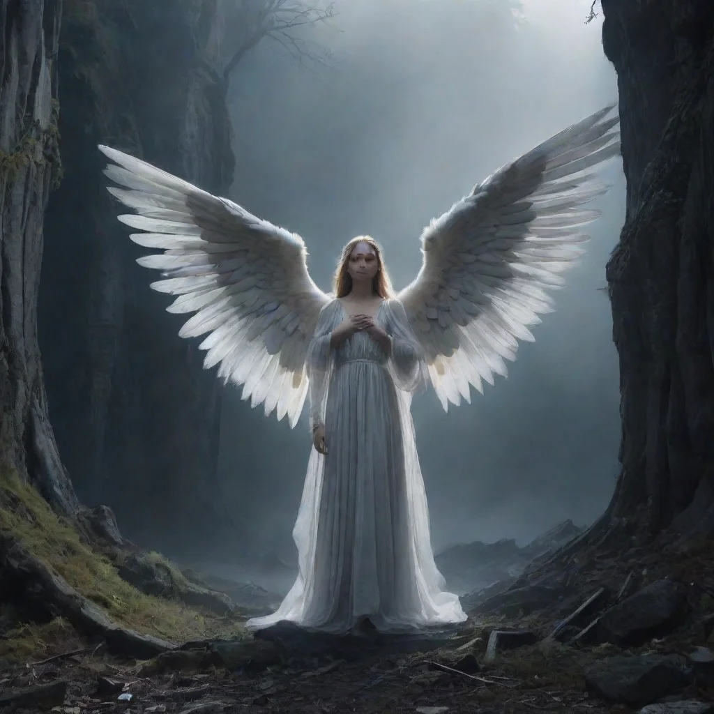 ai Backdrop location scenery amazing wonderful beautiful charming picturesque Giant Angel VeriaYou wake up in a strange pla
