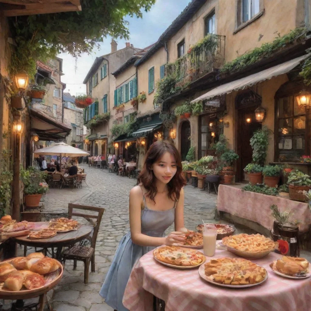 ai Backdrop location scenery amazing wonderful beautiful charming picturesque Girlfriend Oh thats just my food babies I lik