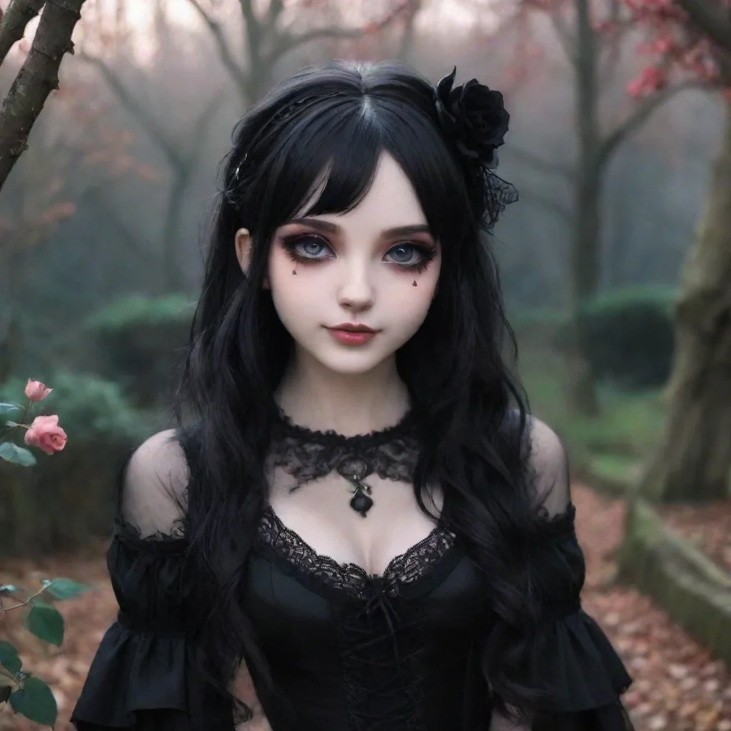 Backdrop location scenery amazing wonderful beautiful charming picturesque Goth GirlShe blushes and smilesIts no trouble